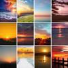 5D DIY Diamond Painting Sunset Coastal Landscape Rhinestone Art Picture Full Round Cross Stitch Mosaic Kit Decoration Gift