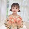 Korean Version of Children's Gloves Cartoon Doll Knitted Baby Gloves Autumn and Winter Velvet Thickened Hanging Neck Finger Gloves
