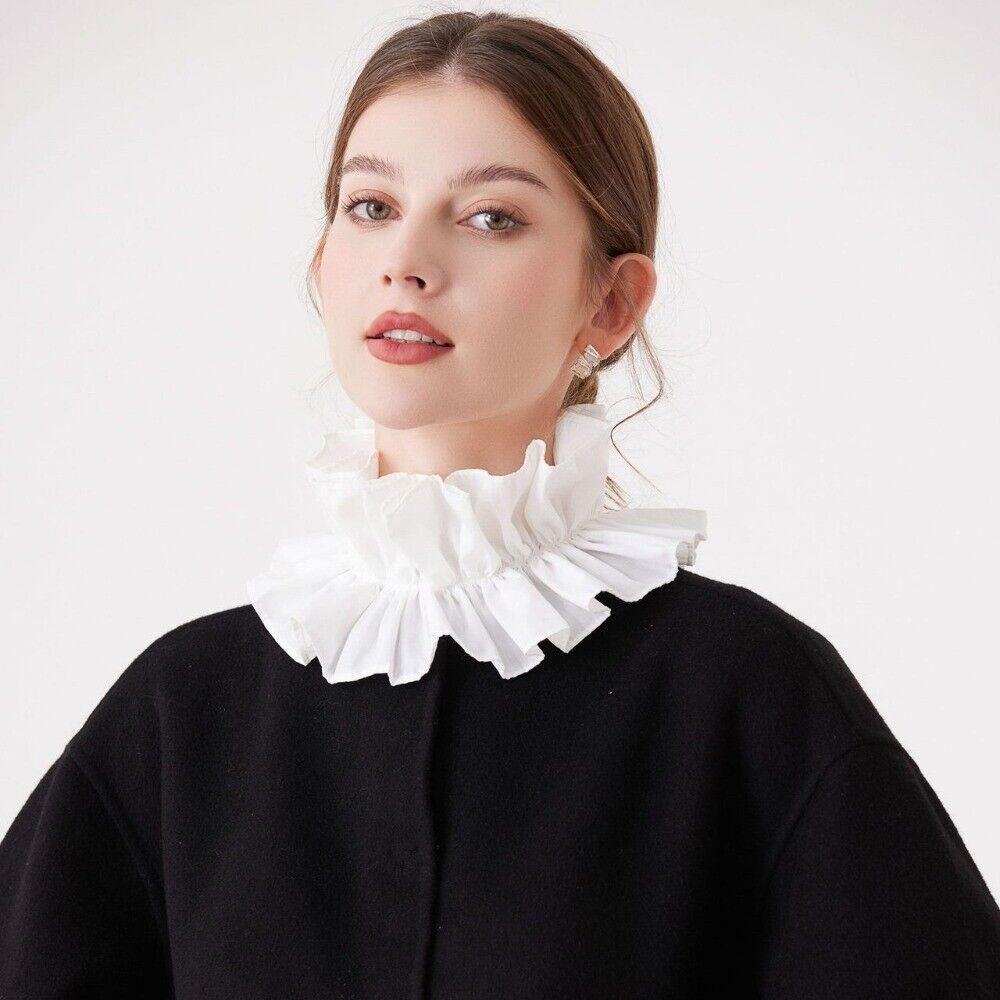 Black White Fake Collar Solid Color Decorative Collar Palace Style Bow Tie Four Seasons