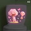 Светящийся в темноте Цветок Кролик Наклейка на крышку унитаза Самоклеящаяся Съемная наклейка на унитаз Наклейка на стену Декор для дома Ванной комнаты