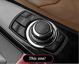 ABS iDrive Multimedia Button Knob Cover for BMW X1 X4 F15 X5 F16 X6 1 2 3 5 Series F10 F20 F30 F34 Ceramic Black