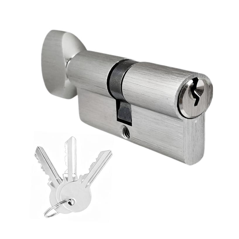 BBDHOME High Safety Wooden Door Aluminum Shell Brass Core 3 Brass Keys 70mm(35-35) Single Open Satin Nickel Lock Cylinders