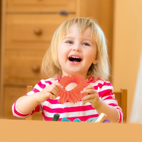 Антистресс Игрушка-Браслет Фиджет Экологичный Без Запаха Яркий Цвет Мягкий Эластичный