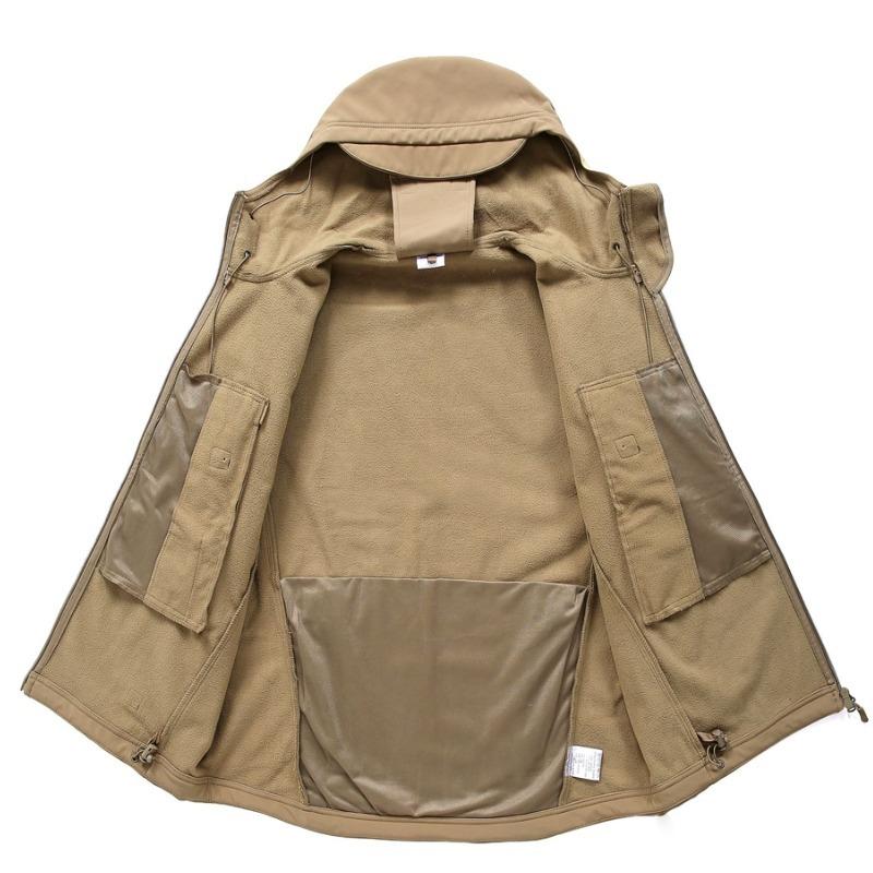 Мужская тактическая куртка, зимняя лыжная куртка, водостойкая софтшелловая куртка с несколькими карманами