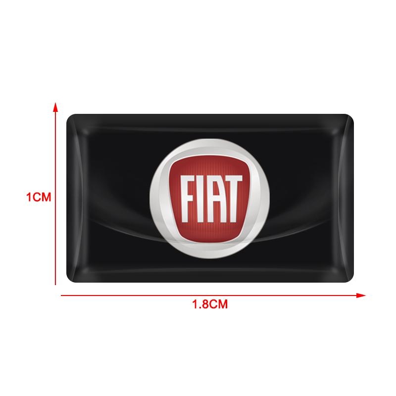 2/10 шт. Углеродное волокно Логотип Fiat Эмблема Рулевое колесо Автомобиль 3D Наклейки для Fiat Abbas 500 500L 500X 124 Aegea MobiPanda Tipo Sedici Centoventi Fiorino