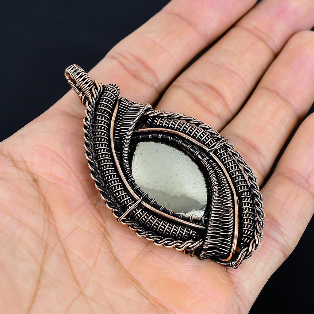 Golden Apache Pyrite Pendant, 999 Wire Wrapped Jewelry, Gemstone Pendant, Gift For Her Handmade Dainty Jewelry