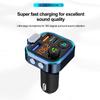 Wireless Bluetooth 5.0 Handsfree Car Fm Transmitter Dual USB Car Charger Auto Radio Fm Modulator Mp3 Player Black Adapter