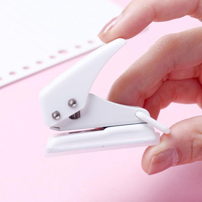 Cute Mini Single Hole Shape Punch For Planner Disc Ring DIY Paper Cutter Puncher Craft Machine Offices Stationery