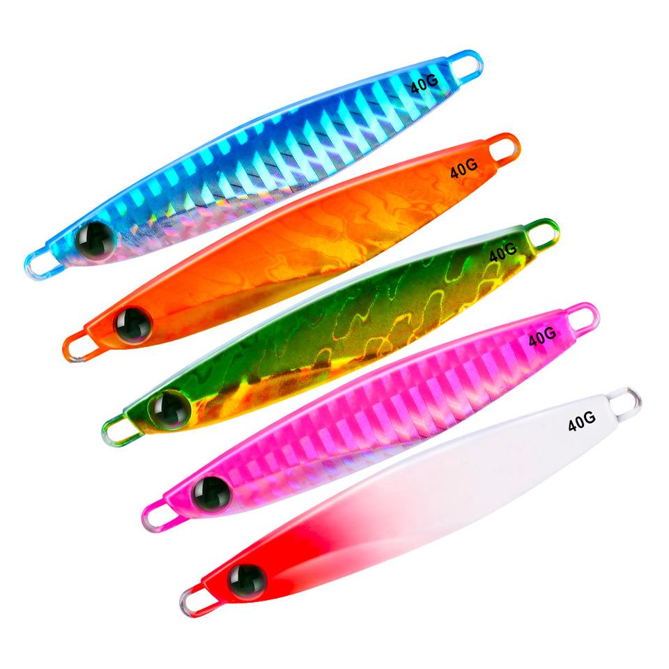 Lure Colorful Prismatic Bait Biomimetic Hard Bait 5 Color Lead Fish DW379-40G