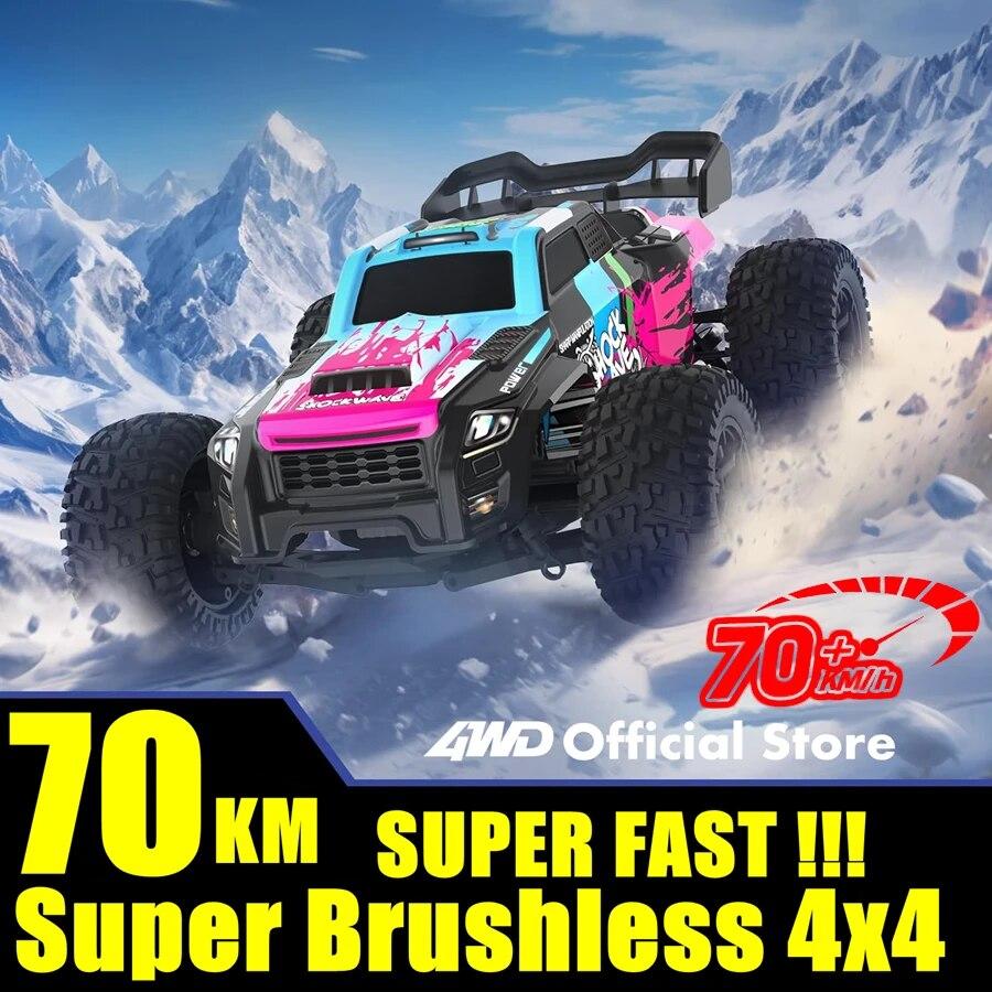 4WD RC Car 4x4 Off Road Drift Racing Cars 50 или 70 км/ч Супер бесщеточный высокоскоростной радио водонепроницаемый грузовик игрушка с дистанционным управлением для детей