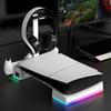 Многофункциональная горизонтальная подставка для консоли PS5 Slim/Pro с ослепляющими RGB-цветами, оснащенная 3 вентиляторами охлаждения