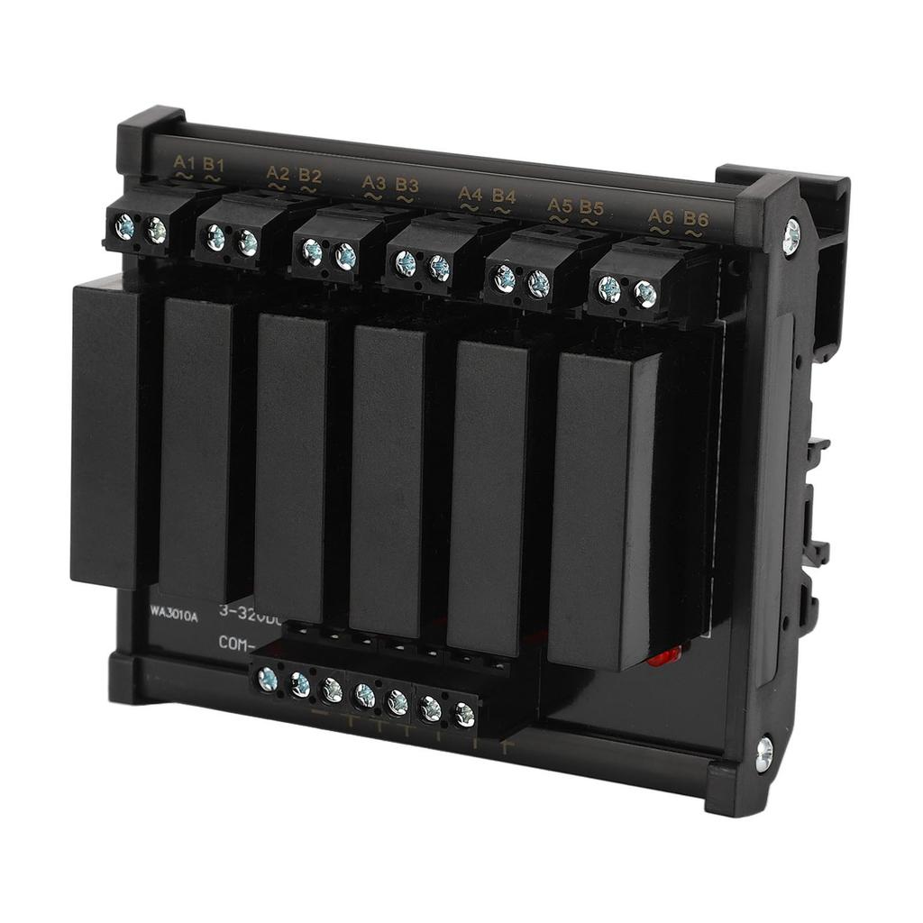 6 Channel DC to AC Solid State Relay 3‑32VDC Input 5‑8A 24‑480VAC Load Solid State Relay SSR Module