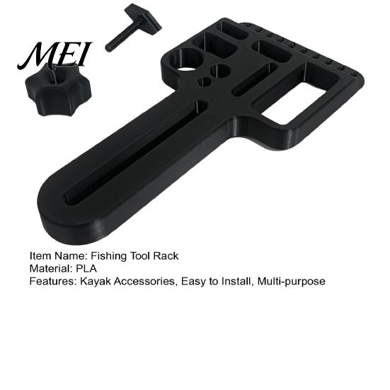 Portable Fishing Gear Rack Kayak Tool Holder, Fits Standard T-Track Kayak, Lures Tackle Organizer Hook Pliers Storage for Boat, Accessories