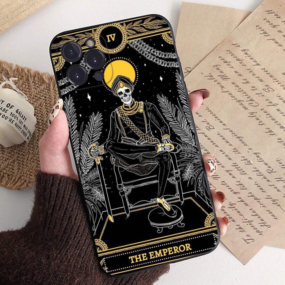 Death Tarot Phone Case Silicone Soft for iphone 15 14 13 12 11 Pro Mini XS MAX 8 7 6 Plus X XS XR Cover