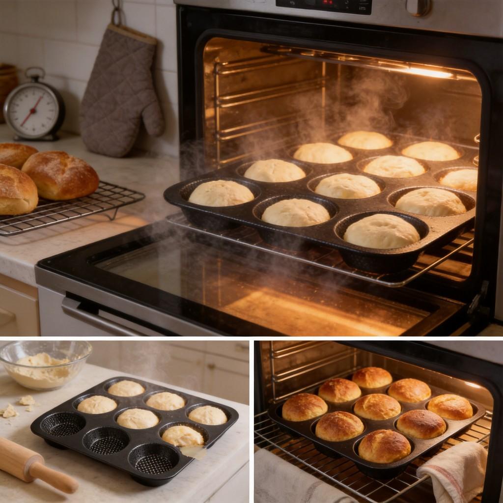 French Style Nonstick Bakery Mold With Punctured Loaf And Hot Dog Buns For Home Baking