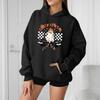 Women's Fashionable, Casual, Comfortable Round-neck, Hooded, Long-sleeved, Halloween-print Warm Sweater