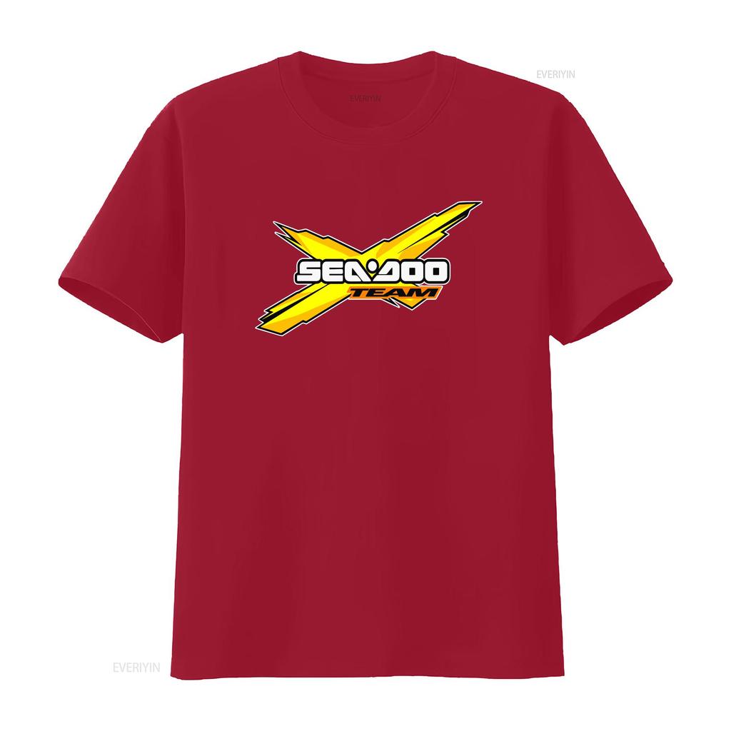 Sea Doo Team Ski Logo Mens Black T Shirt Size S 3XL vintage Washed Comfortable Casual designer clothes Stretched fashion