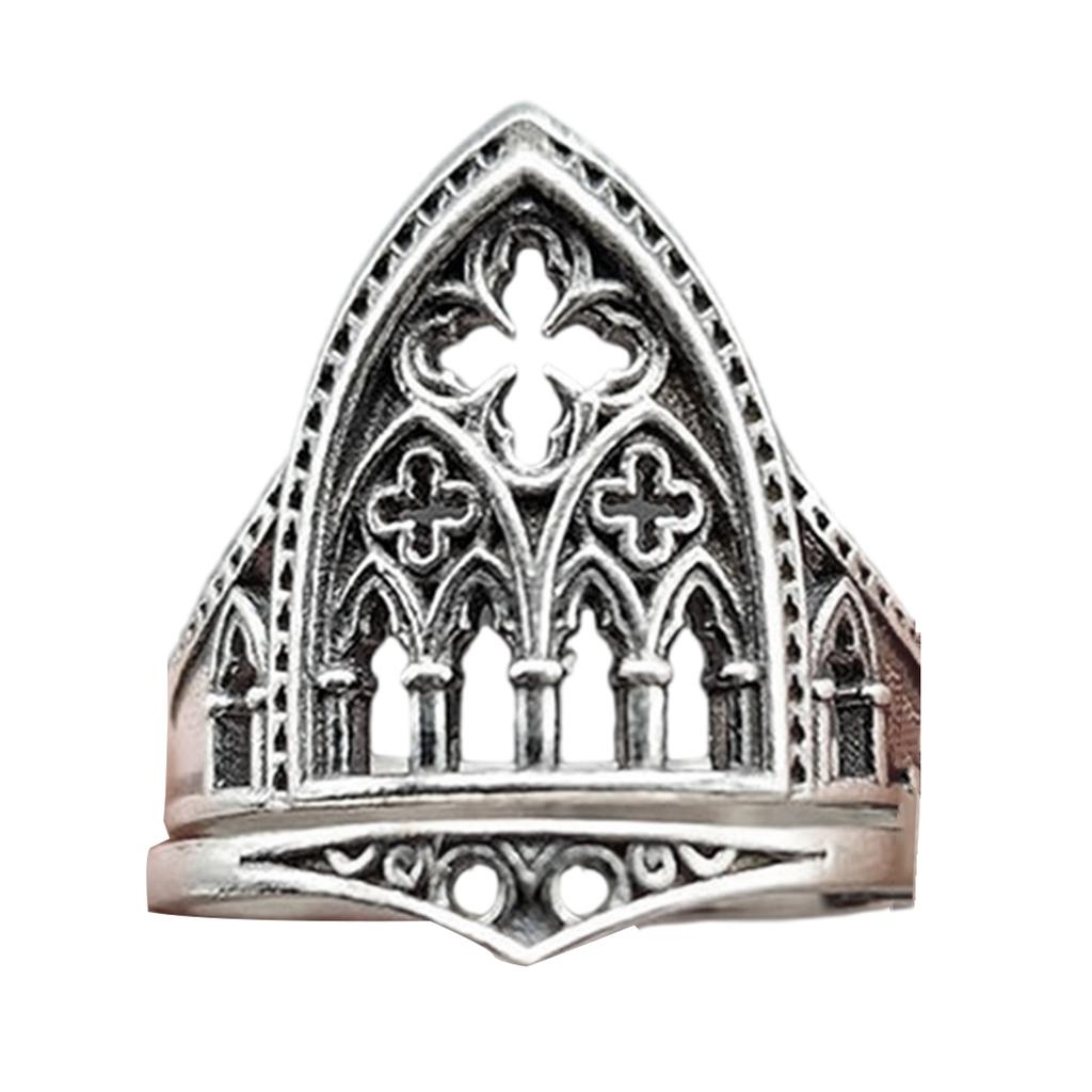 Кресты в стиле ретро с вырезами Кольца Отличительные кресты с полыми кольцами, подходящие для модных личностей