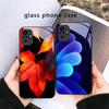 Цветы из мелких камней Для Redmi Note 14 Pro+ 13 Pro 8 9 9S 12S 10 Pro 11 12 13C 14C A3 12 13 K60 Ultra Черный Стеклянный Чехол для Телефона