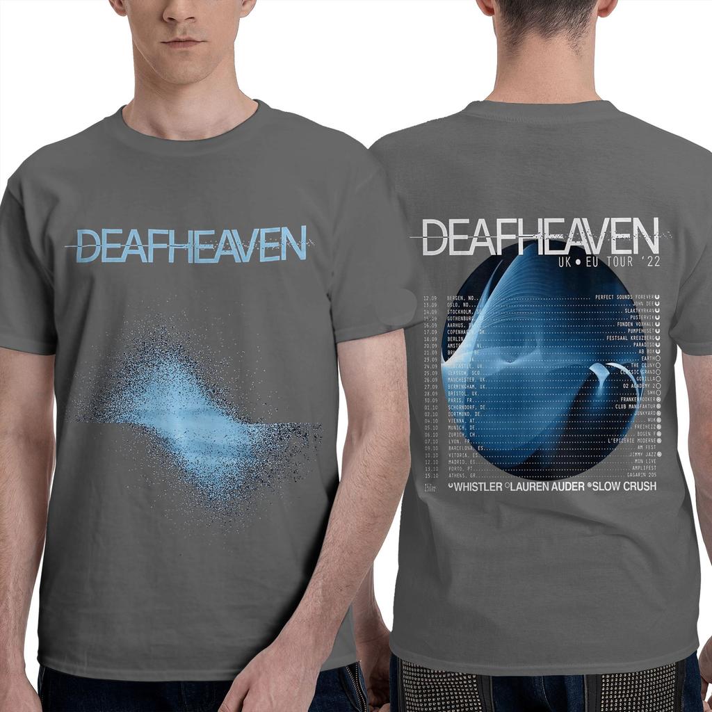 Deafheaven Band Мужская футболка из чистого хлопка, забавная футболка с круглым вырезом, футболка с коротким рукавом, топы, идея для подарка