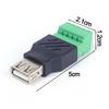 USB 2.0 Тип A Папа/Мама к 5-контактному винтовому разъему USB-гнездо с экраном USB2.0 к штекеру с винтовыми клеммами Сварка не требуется