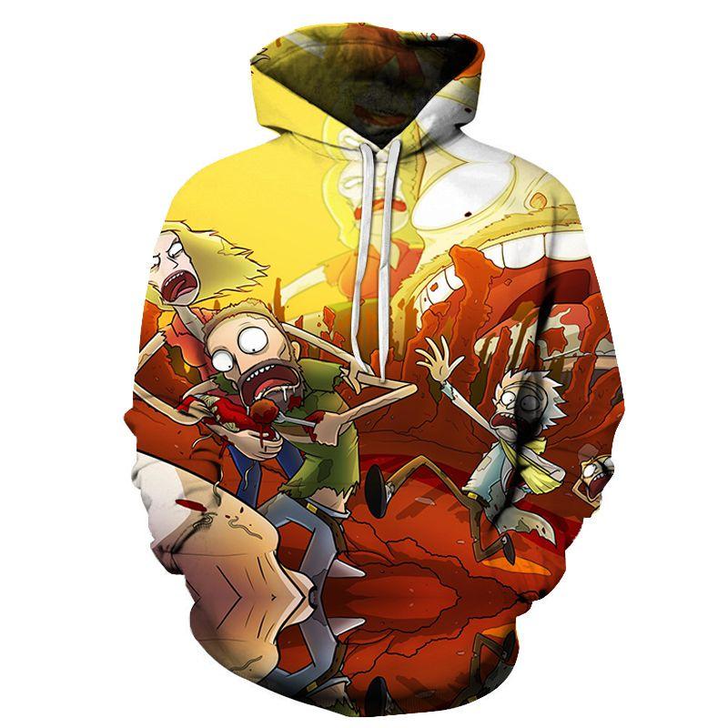 Hot And Rick Morty 3d Print Womenmen Pullover Hoodie Sweatshirt Jumper Tops