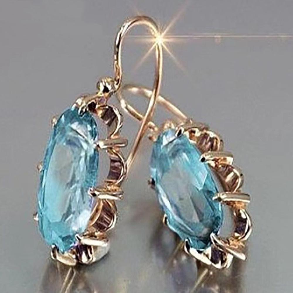 Модные женские овальные серьги с цирконием, темпераментные элегантные дизайнерские роскошные женские висячие серьги, эстетические украшения