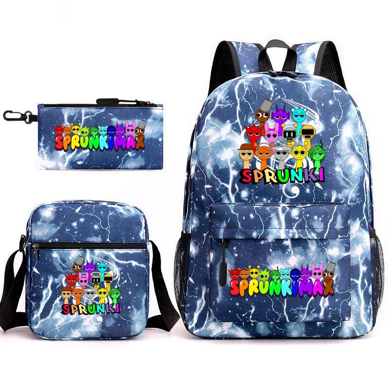Rhythm Box Peripheral Elementary School Bag Starry Sky Backpack Three-piece Set