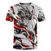 Мужская футболка Nezha Wukong Pattern 3D Print Tops Tees Летняя мода Женская уличная одежда Oversize унисекс футболка Мужская одежда