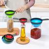 3/4 штуки Силиконовая складная воронка Складной мерный стакан Складная воронка Переливание жидкости