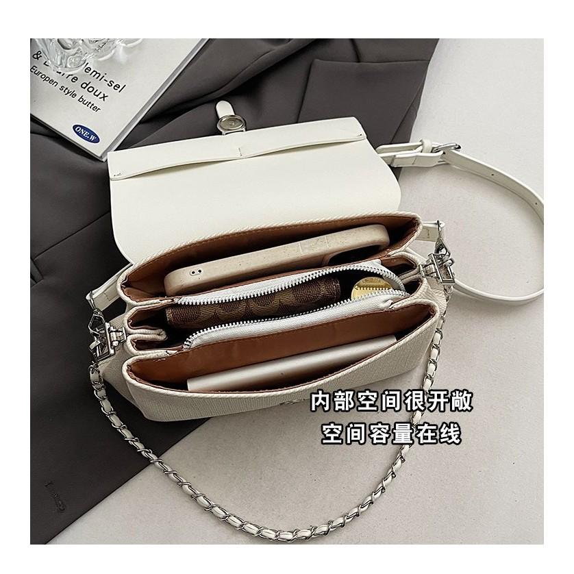 IELGY Simple Casual Fashion All-Match One-Shoulder Commuter Small Square Bag