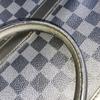 [Pre-Owned] Document Holder Voyage Commuter Checkered Adjustable Detachable Shoulder Strap Canvas Briefcase Laptop Bag Crossbody Handb - Good #1D0S8SB