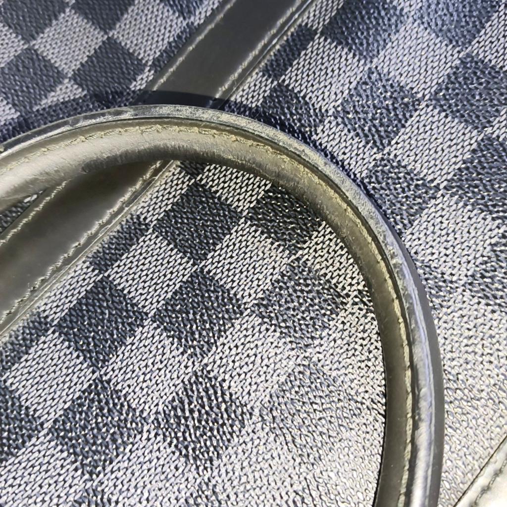 [Pre-Owned] Document Holder Voyage Commuter Checkered Adjustable Detachable Shoulder Strap Canvas Briefcase Laptop Bag Crossbody Handb - Good #1D0S8SB