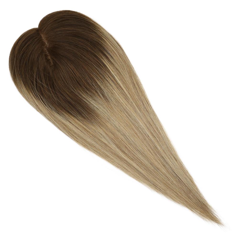 Ugeat Накладка на волосы Натуральные человеческие волосы Моно-основа 3x5 дюймов Дышащая женская топека Невидимая Свободная проборка Накладки на волосы для салона
