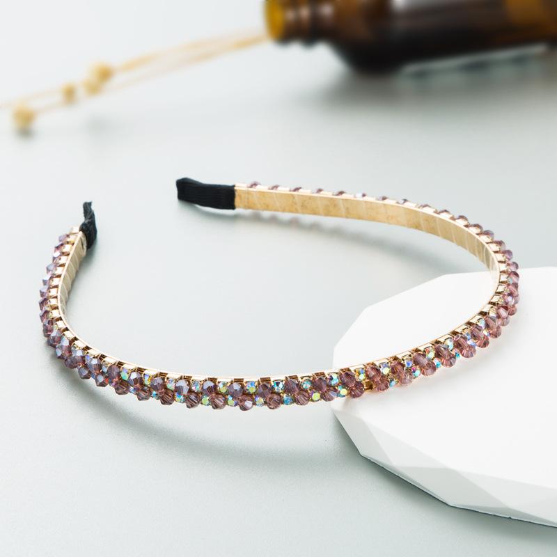 Women's Light Luxury Drill Hoop Premium Rhinestone Hairband Fine Edge Headwear