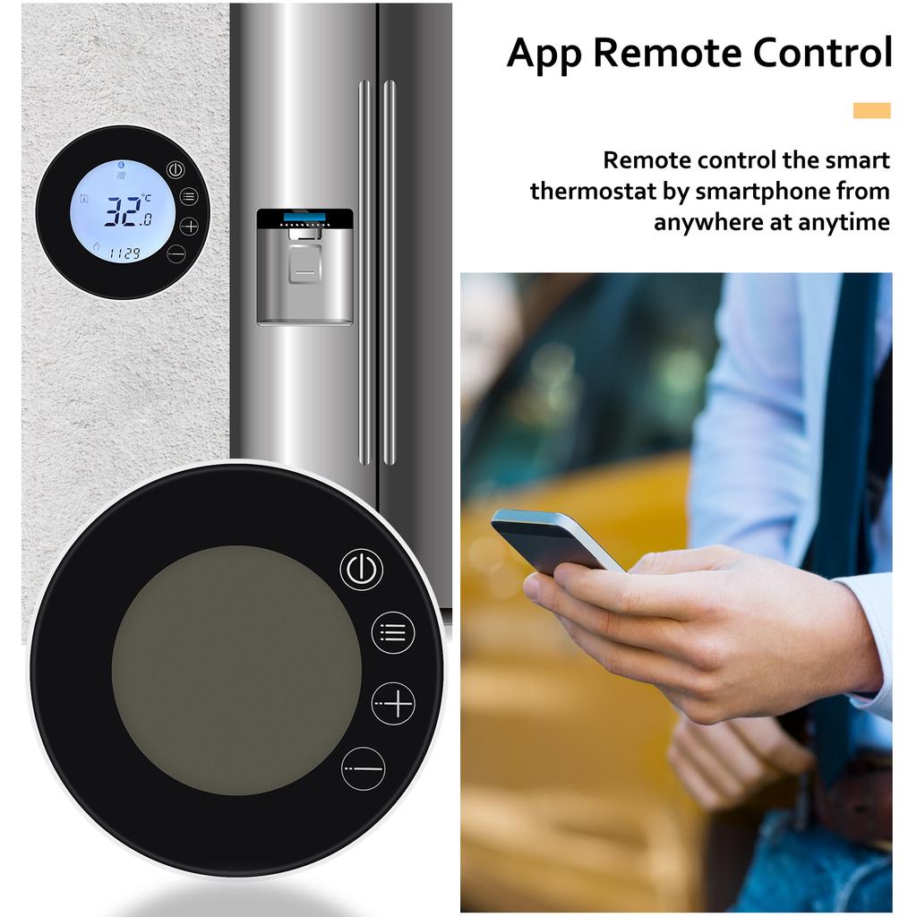 Tuya WiFi ЖК-дисплей Интеллектуальный термостат Программируемый контроллер температуры Управление через приложение