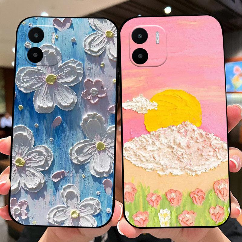 For Redmi A1 A2 Case Cute Color Printing Soft TPU Silicone Phone Cover For Redmi A2 Plus A1+ A2+ Shockproof Coque Bumper Covers