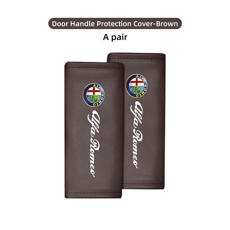 Car Roof Door Handle Anti-slip Cover Protector Case Emblem Accessories For Alfa Romeo Giulia 147 Mito 156 159 166 GT Stelvio
