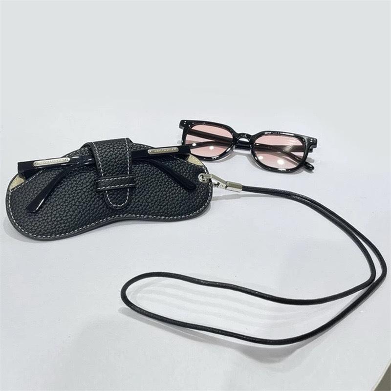 1 шт. Водонепроницаемая сумка для солнцезащитных очков, портативный подвесной чехол для хранения очков, модный чехол из ПУ кожи для женщин и мужчин