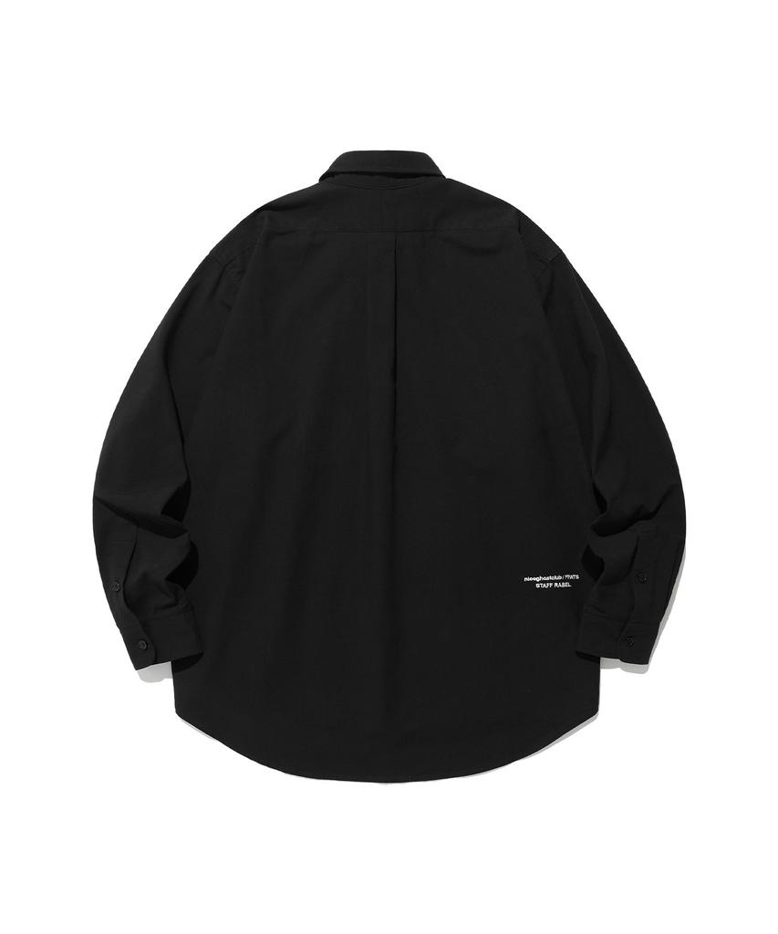 NICEGHOSTCLUB Ffats Girl Oxford Big Big Shirt_Black(Ng2Esuw301A)