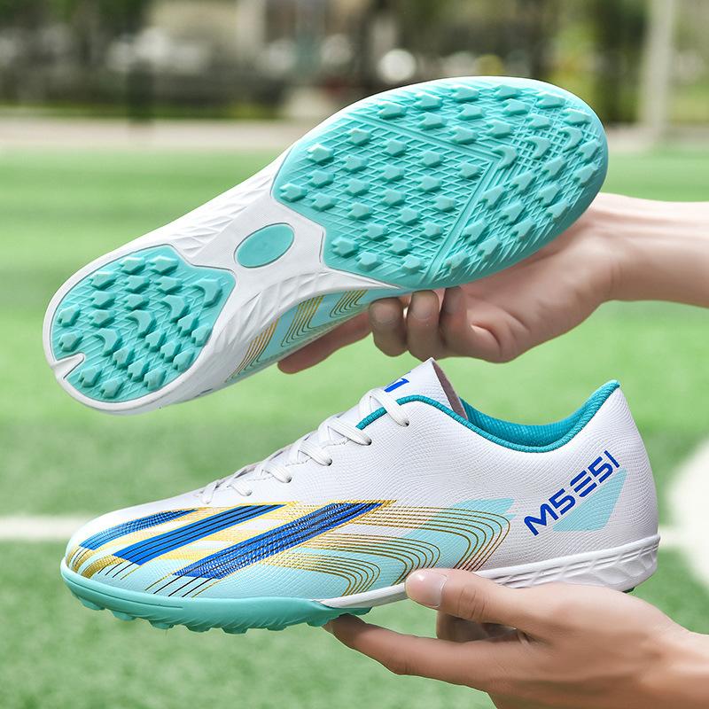 Футбольные бутсы Jinjiang мужские и женские сломанные ногти tf мальчики тренировочные специальные детские ag длинные ногти взрослые студенческие соревнования короткие шипы