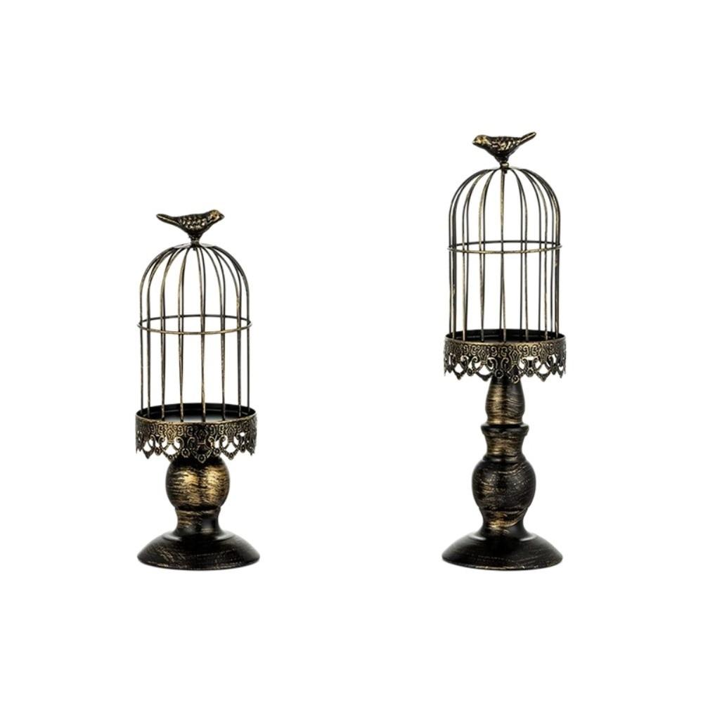 Delicate Aromatherapy Candle Stand Iron Candlestick Tabletop Ornament Plant Saucer Desktop