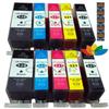 10x Cartouches D'encre CLI-521 PGI-520 Pour CANON MP540 MP550 MP560 MP620 MP630 MP640 IP3600 IP4600 iP4680 Imprimante (with Chip)