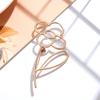 Lapel Simple Pin Scarf Buckle Fashion Flower Brooch Alloy Hollow