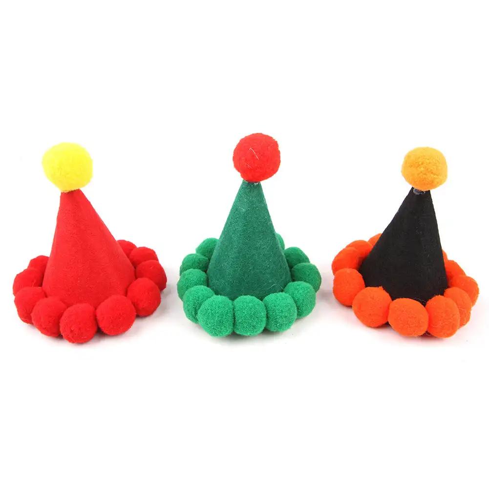 1PC Funny Cat Cap Plush Head Cover Cute Cat Dog Woven Warm Headdress Pet Hat Kitten Puppy Cosplay Costume Accessories