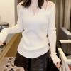European Mesh Splicing Base Shirt for Women Spring Autumn and Winter Tailored Versatile Top with Inner Small Shirt