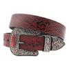 Ethnic Style Embossed Leather Belt Vegetable Tanned Head Layer Cowhide Men and Women Universal Belt Mongolian Style Personal Carving Trend