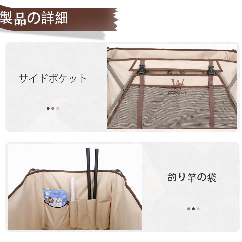 Складная Сверхпрочная Складная Хозяйственная Тележка для Кемпинга, Парка с Алюминиевой Столешницей Cree Бежевый - -