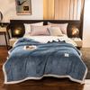 LISM Thickened Milk Velvet Lamb Fleece Quilted Blanket