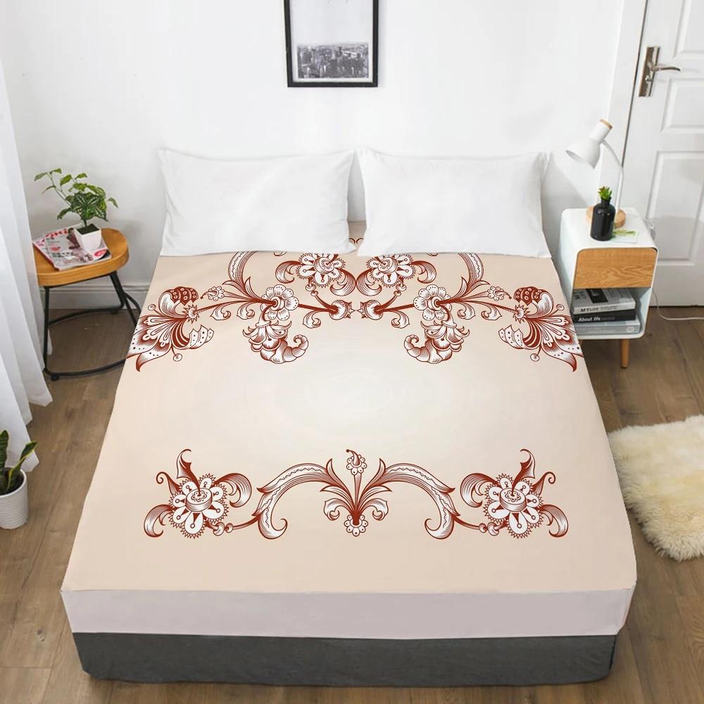 Простыни на резинке, наматрасник, простыня с 3D HD-принтом, простыня, постельное белье, размер 160X200/120x200 см, постельные принадлежности